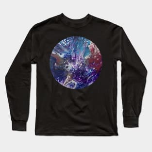 Acrylic pouring Sea Dragon - Fluid art painting Long Sleeve T-Shirt